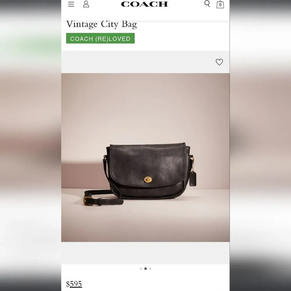 Coach black leather